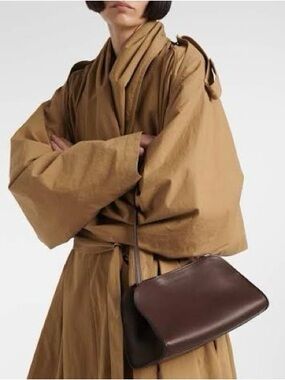 The Row Peggy Brown Leather Clutch - Inspired